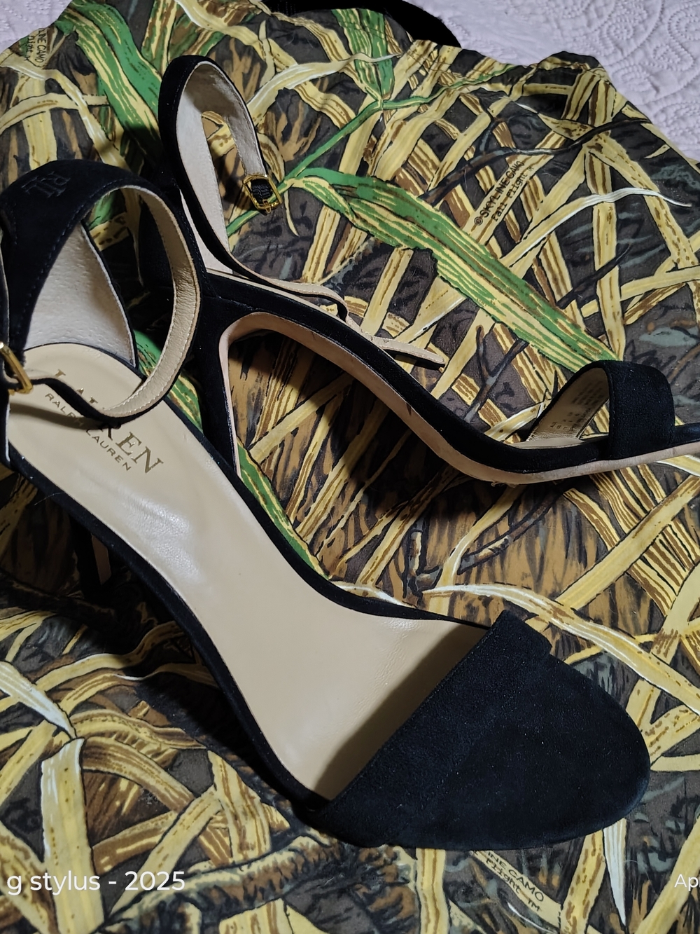 😲🔥 LAUREN RALPH LAUREN-  Black Suede Ankle-Strap Stiletto ( NWOT,& NO BOX 💯 ) - Picture 9 of 10